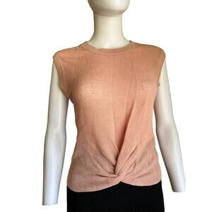 NWT Veronica Beard Kellen Mauve Pink Knit Sleeveless Sweater Tank Top M